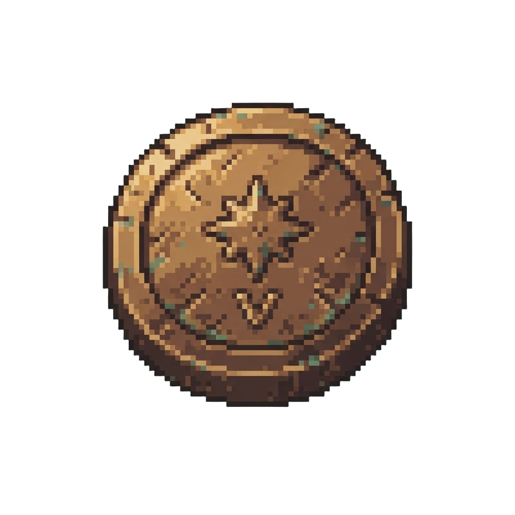 A Weathered Bronze Coin