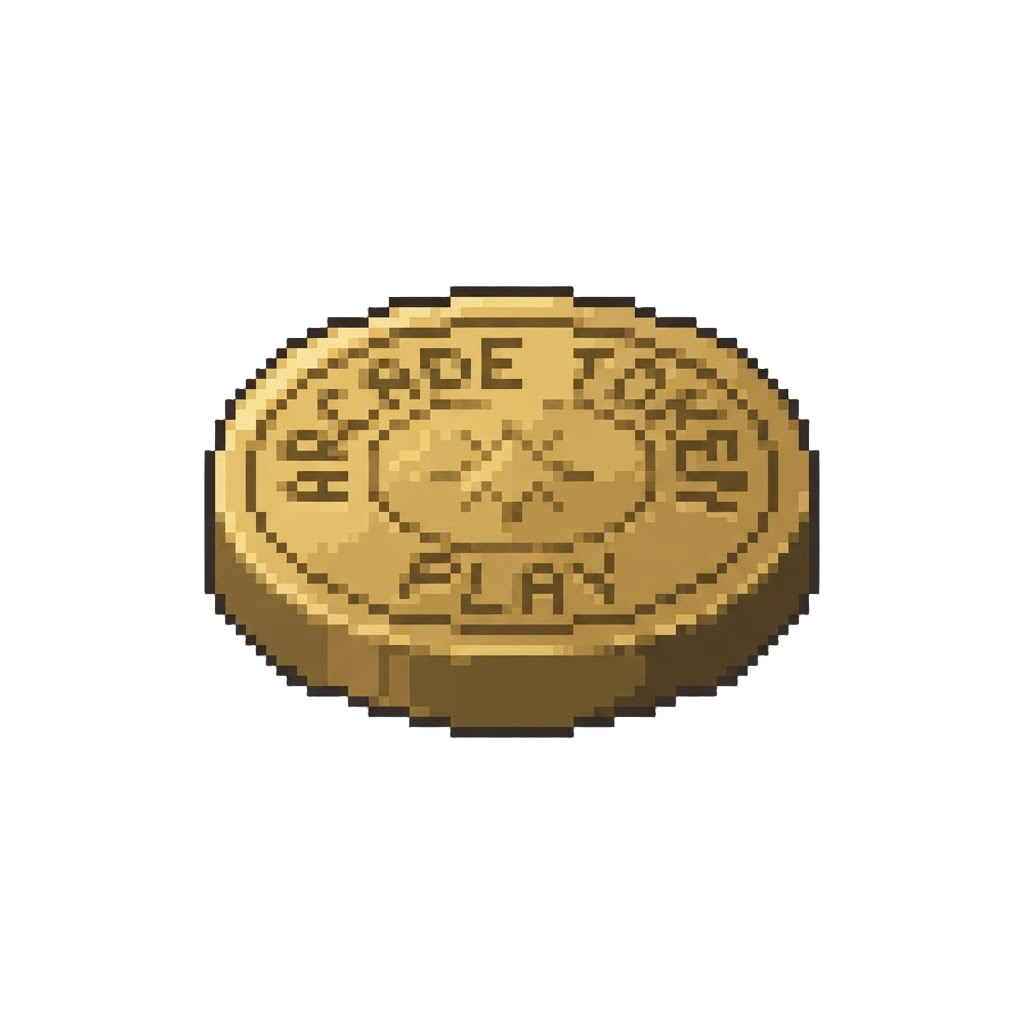 A Vintage Brass Arcade Token