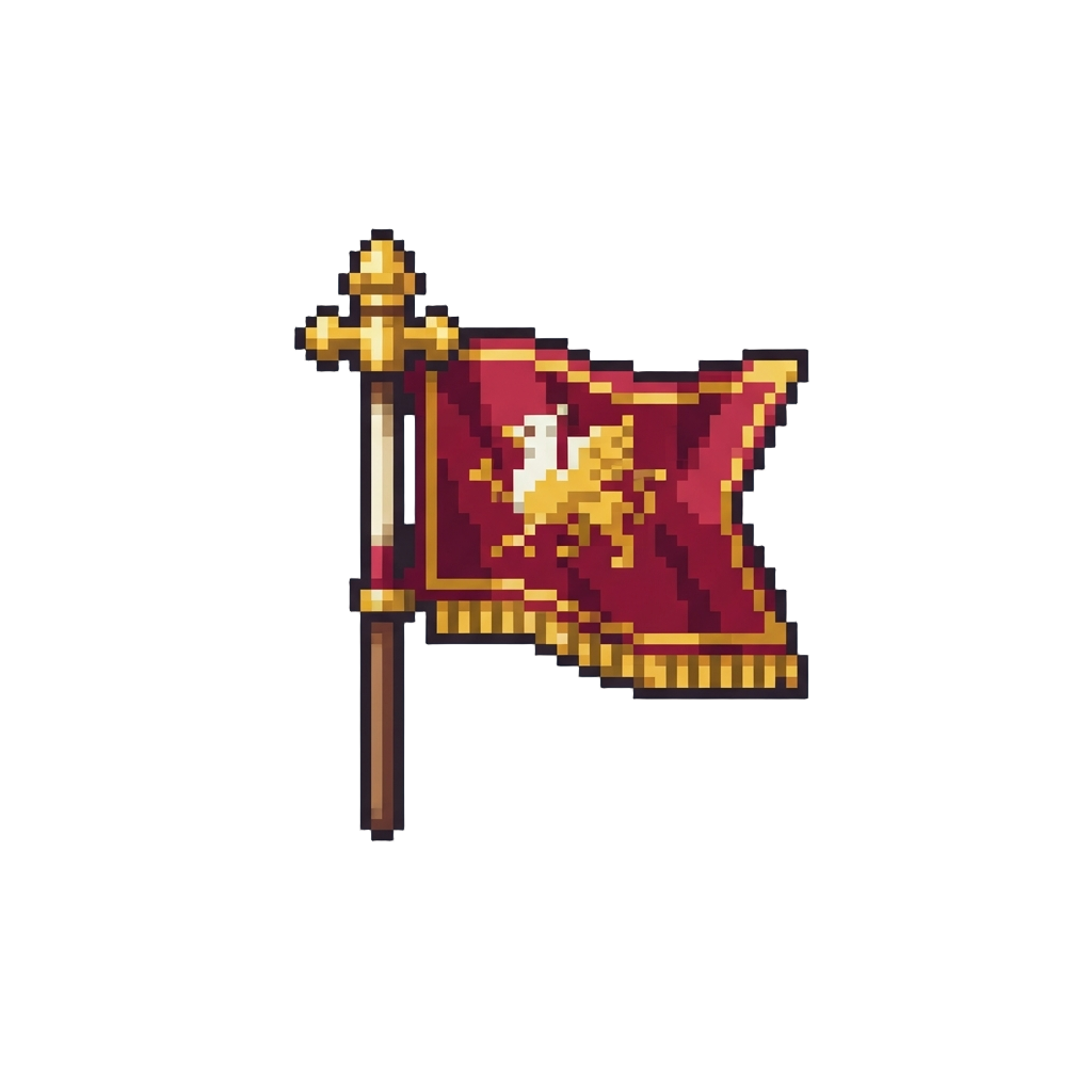 A Tiny Polished Crest Flag