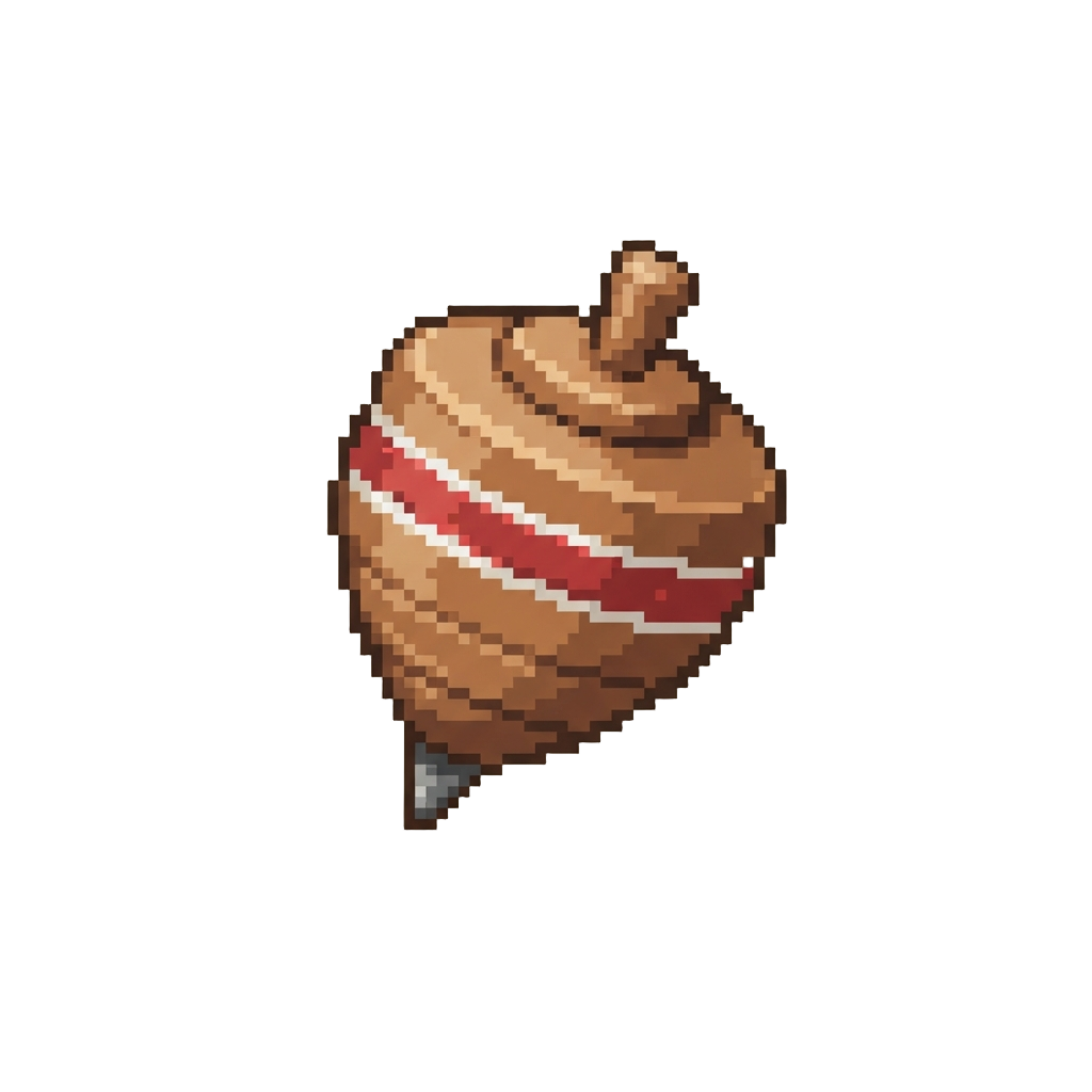 A Small Wooden Spinning Top