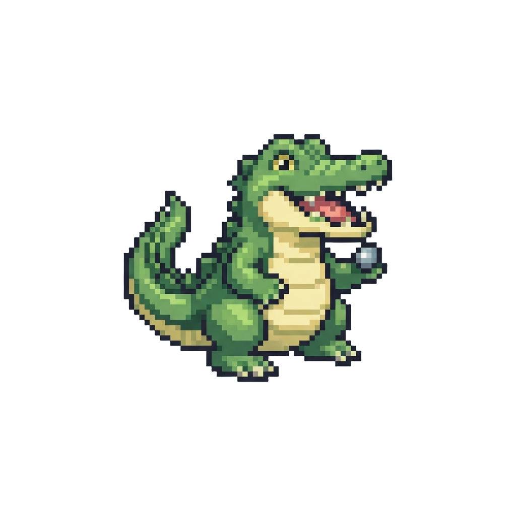 A Snappy Green Toy Alligator
