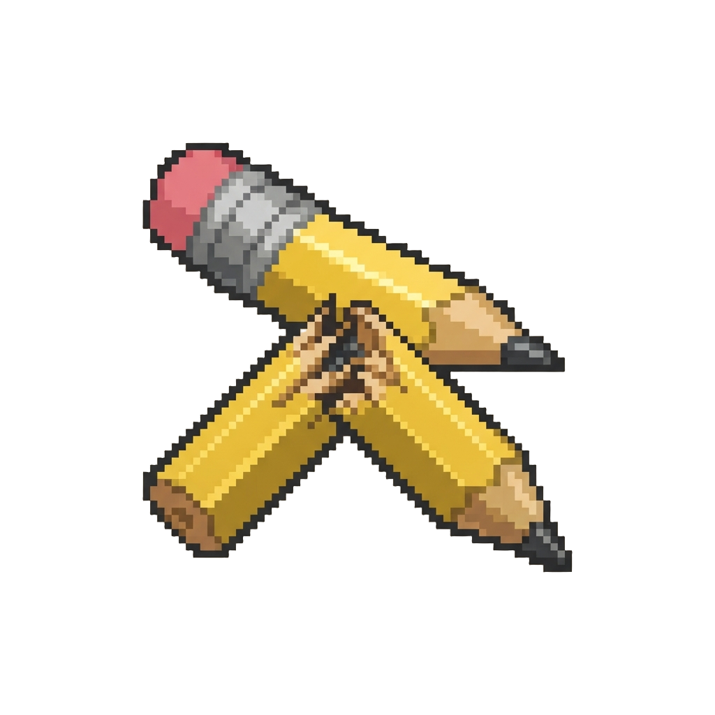 A Snapped Wooden Pencil