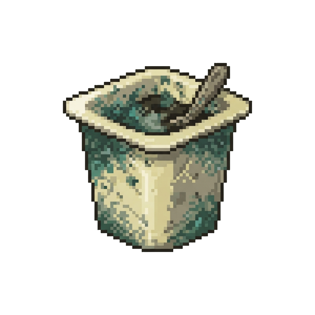 A Fuzzy Expired Yogurt Cup