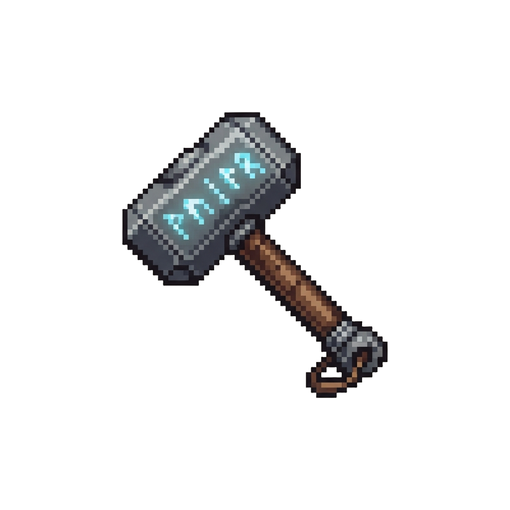 Mjolnir with Glowing Runes