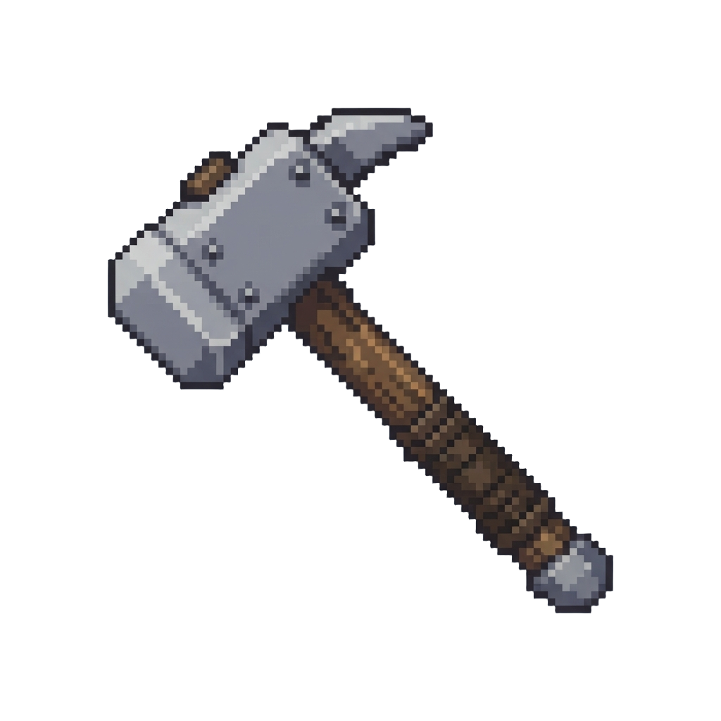 A Heavy Steel War Hammer