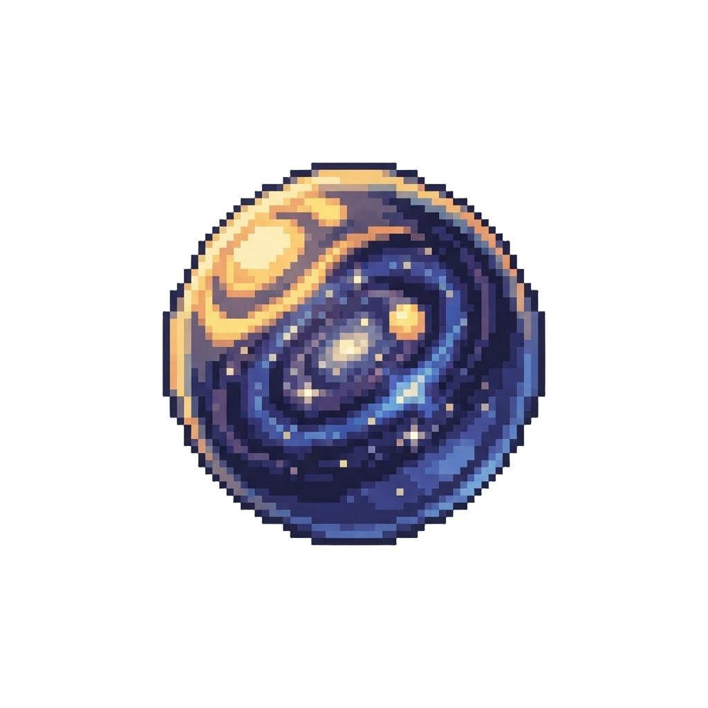 A Glowing Golden Galaxy Dream Bubble