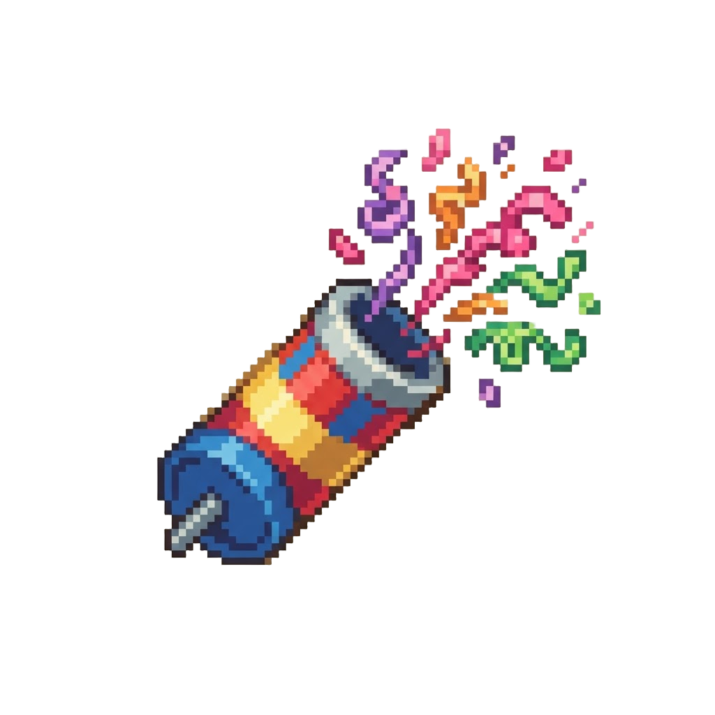 A Popping Party Streamer Cannon Surprise