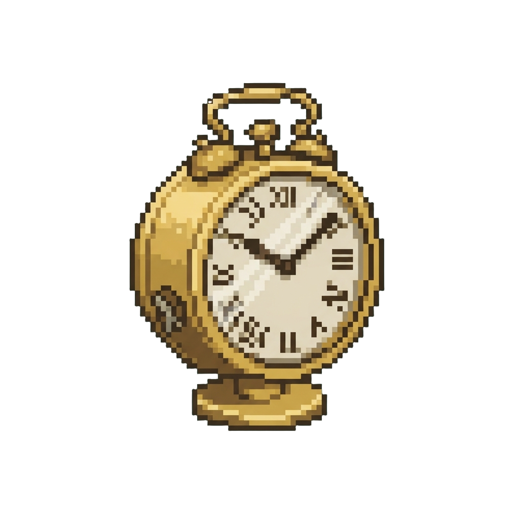 A Loud Ticking Brass Clock