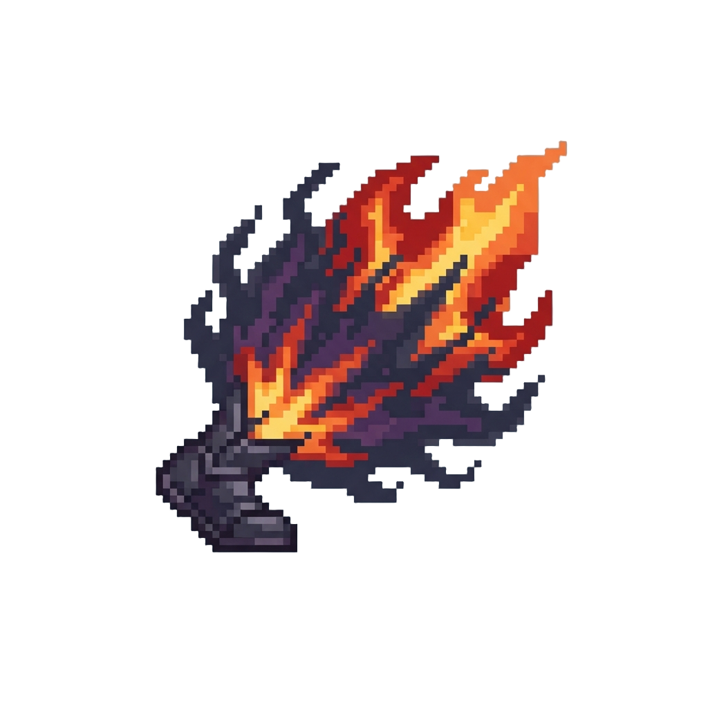 Flaming Shadow Kick Burst