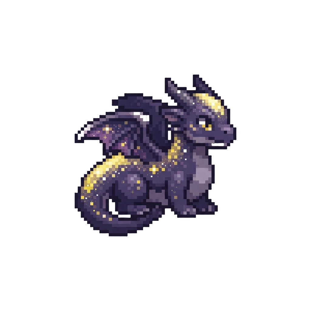 A Shimmering Star-dust Baby Dragon