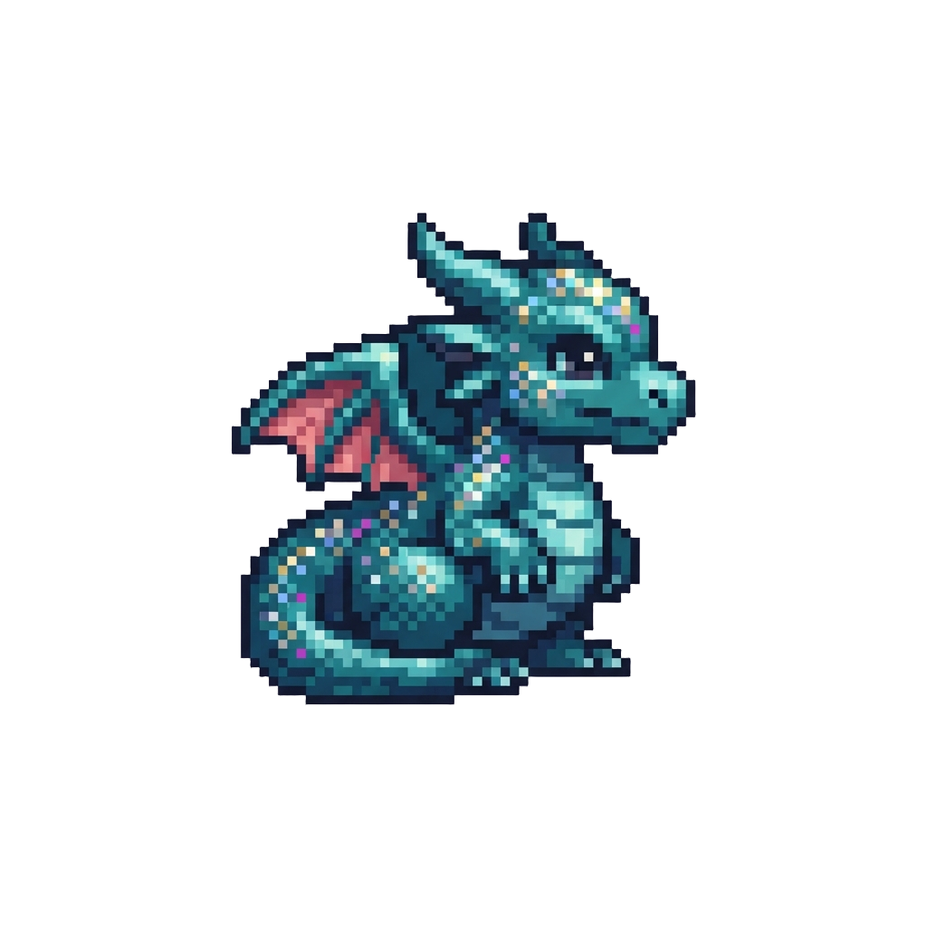 A Sparkly Sequin Baby Dragon