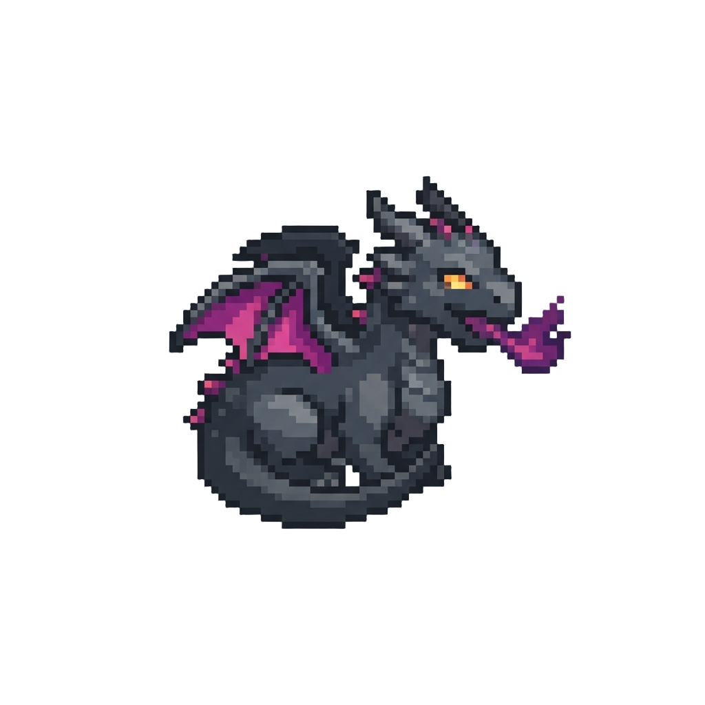 A Shadow-flame Void Baby Dragon