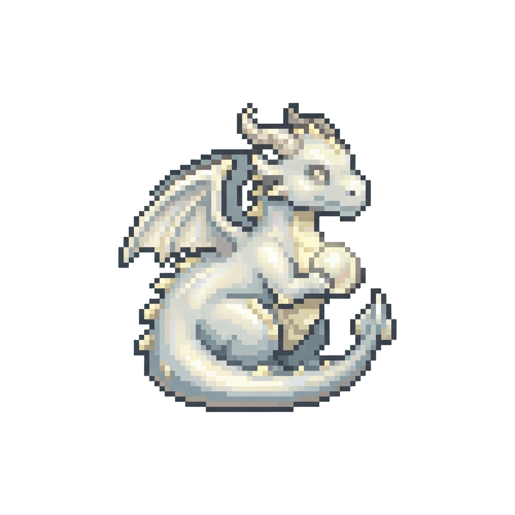 A Polished Pearl Baby Dragon
