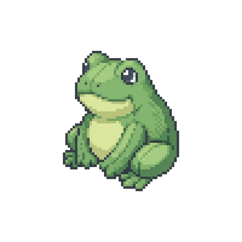 A Miniature Plush Frog