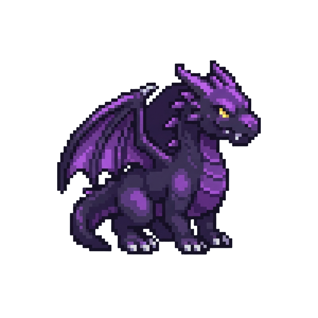 A Malevolent Neon-purple Shadow Dragon