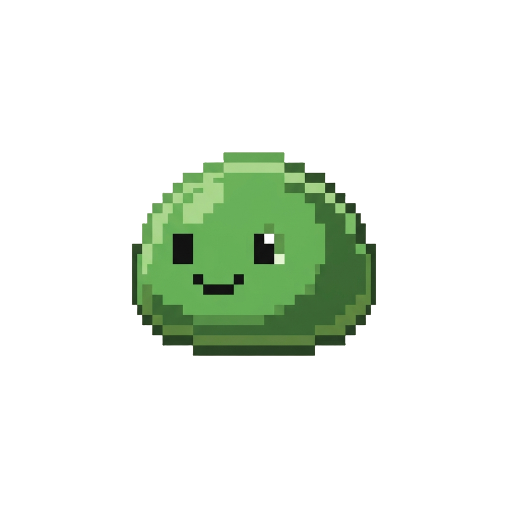A Tiny Slime Creature Smiling