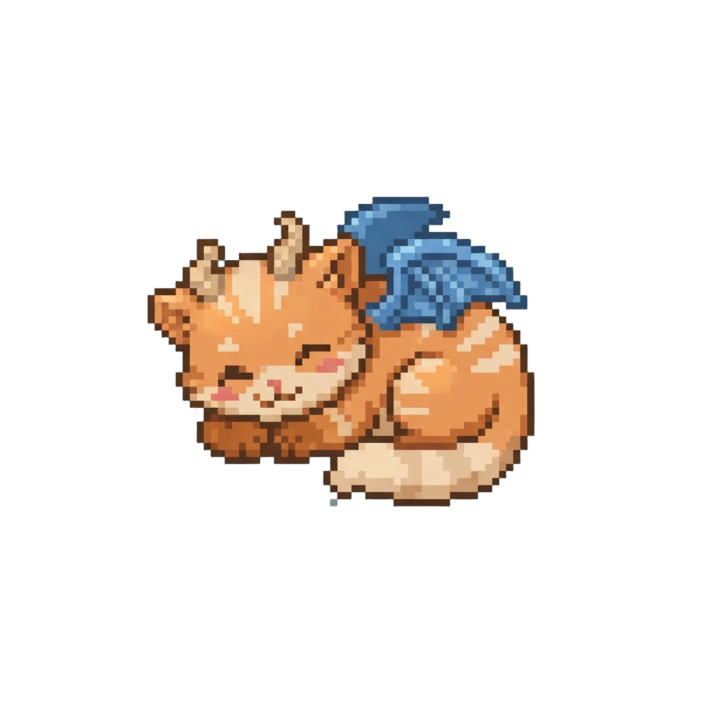 A Tiny Purring Kitten-dragon