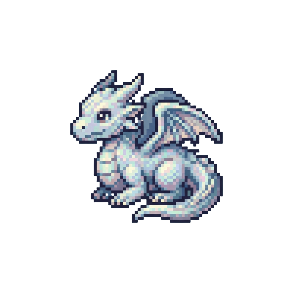 A Shimmering Opal Baby Dragon