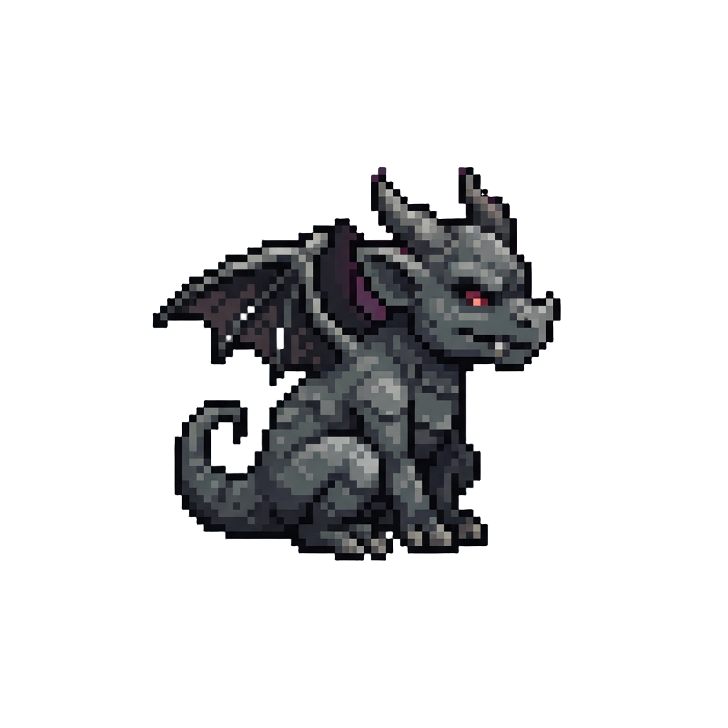 A Cursed Gargoyle Baby Dragon