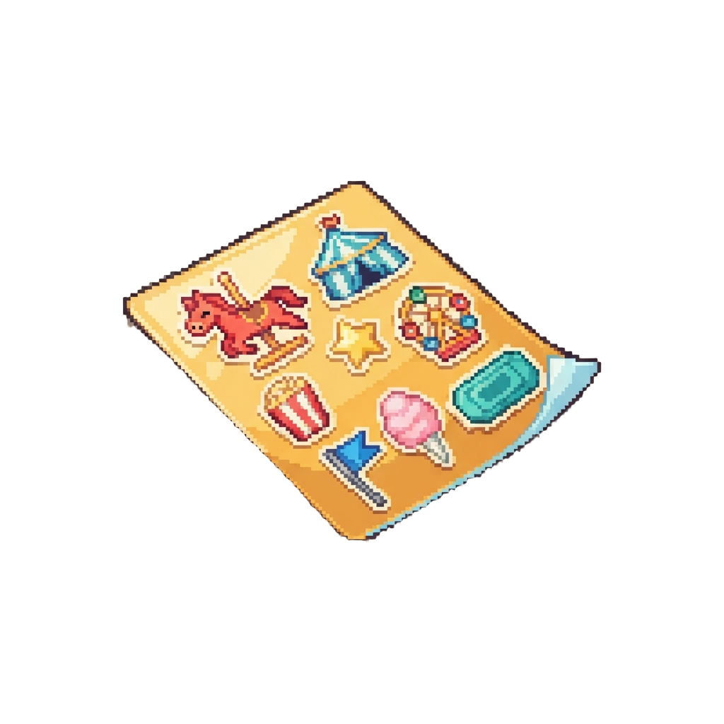 A Small Carnival Sticker Sheet