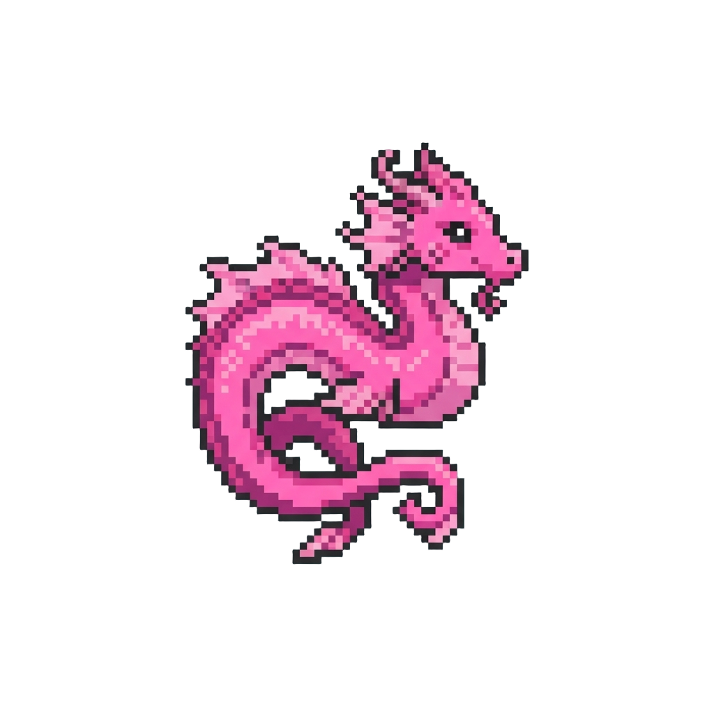 A Neon Pink Sea Dragon