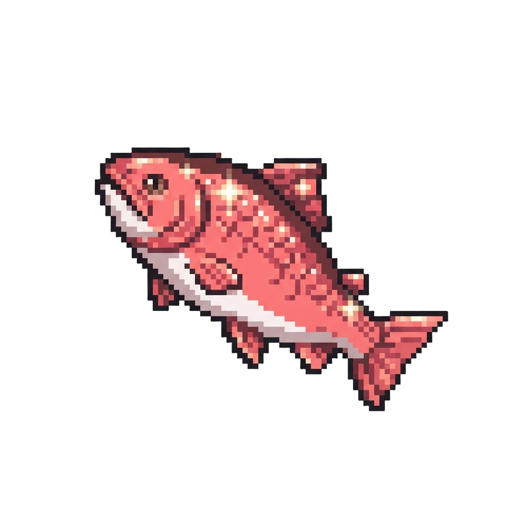 A Giant Glittering Salmon