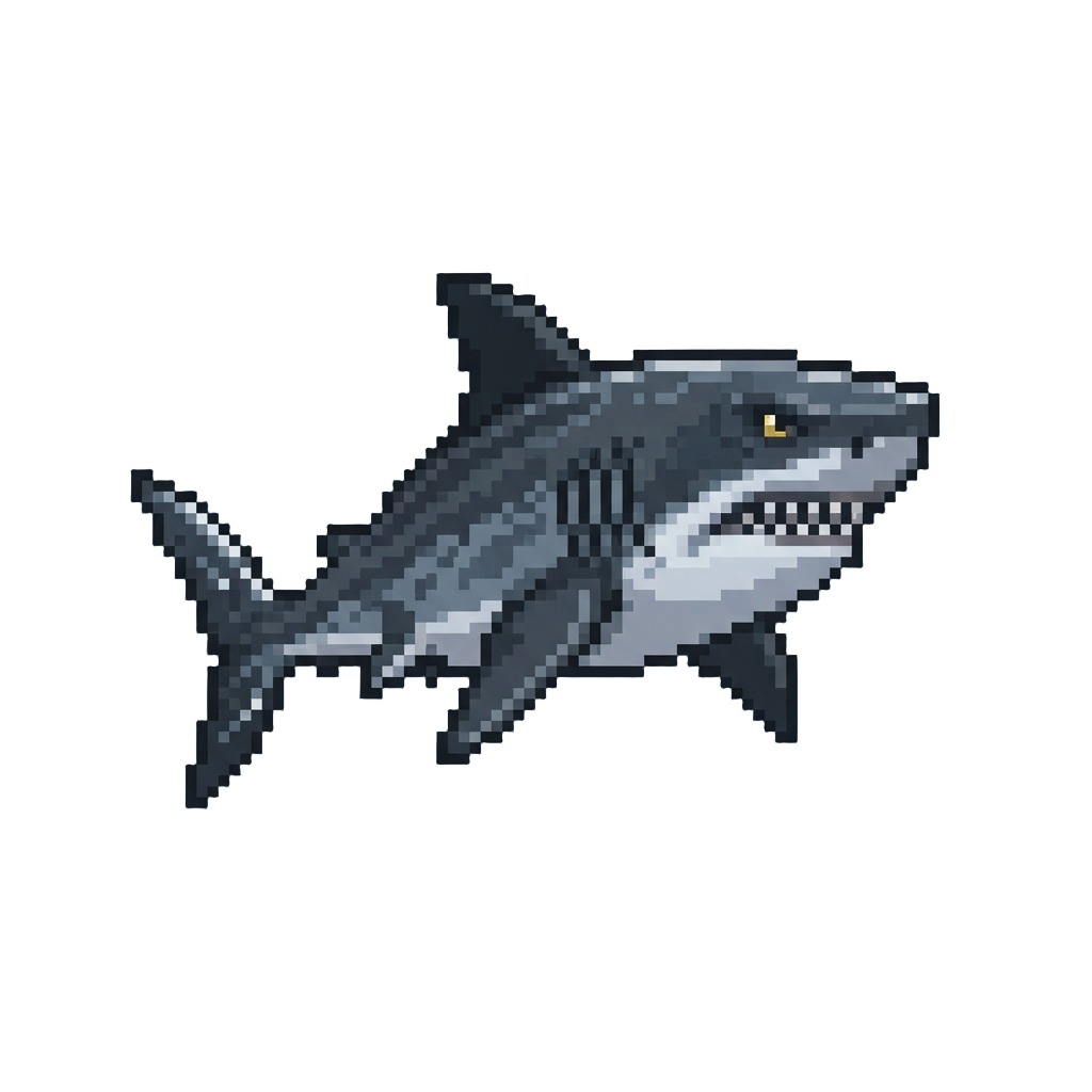 A Monstrous Dark Reef Shark