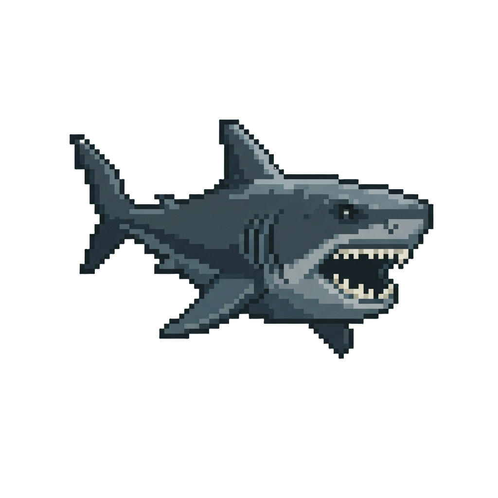 A Terrifying Dark Megalodon