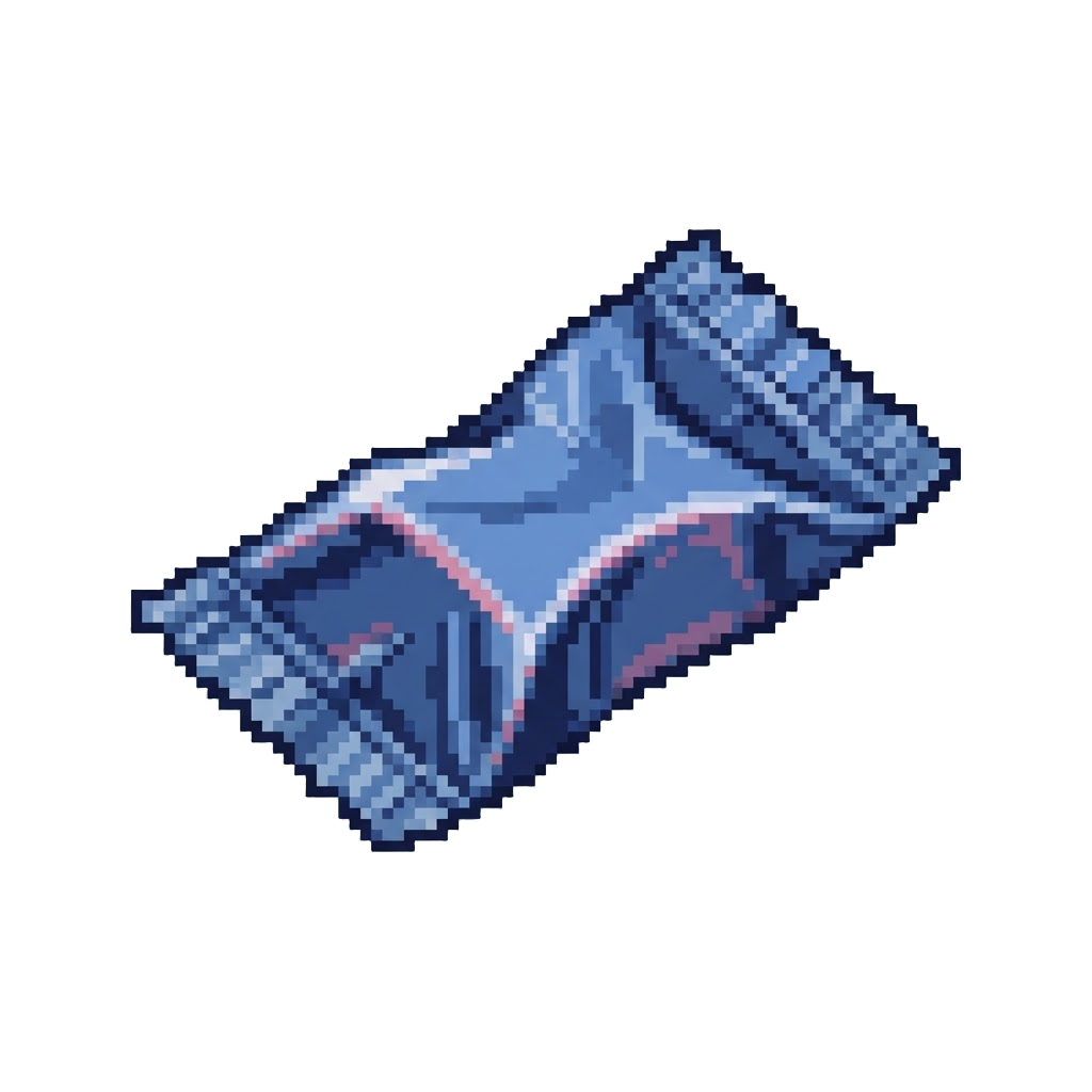 An Empty Crinkled Candy Wrapper