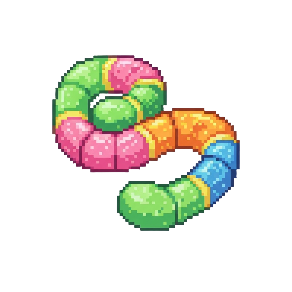 A Giant Neon Sour Gummy Worm