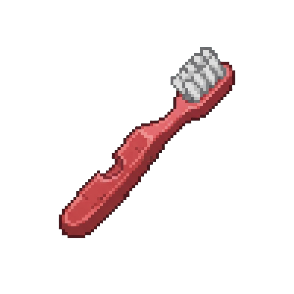 A Rubber Fake Dented Toothbrush