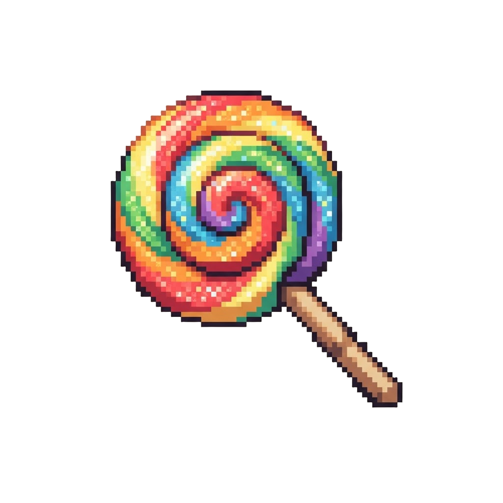 A Giant Glittery Rainbow Lollipop