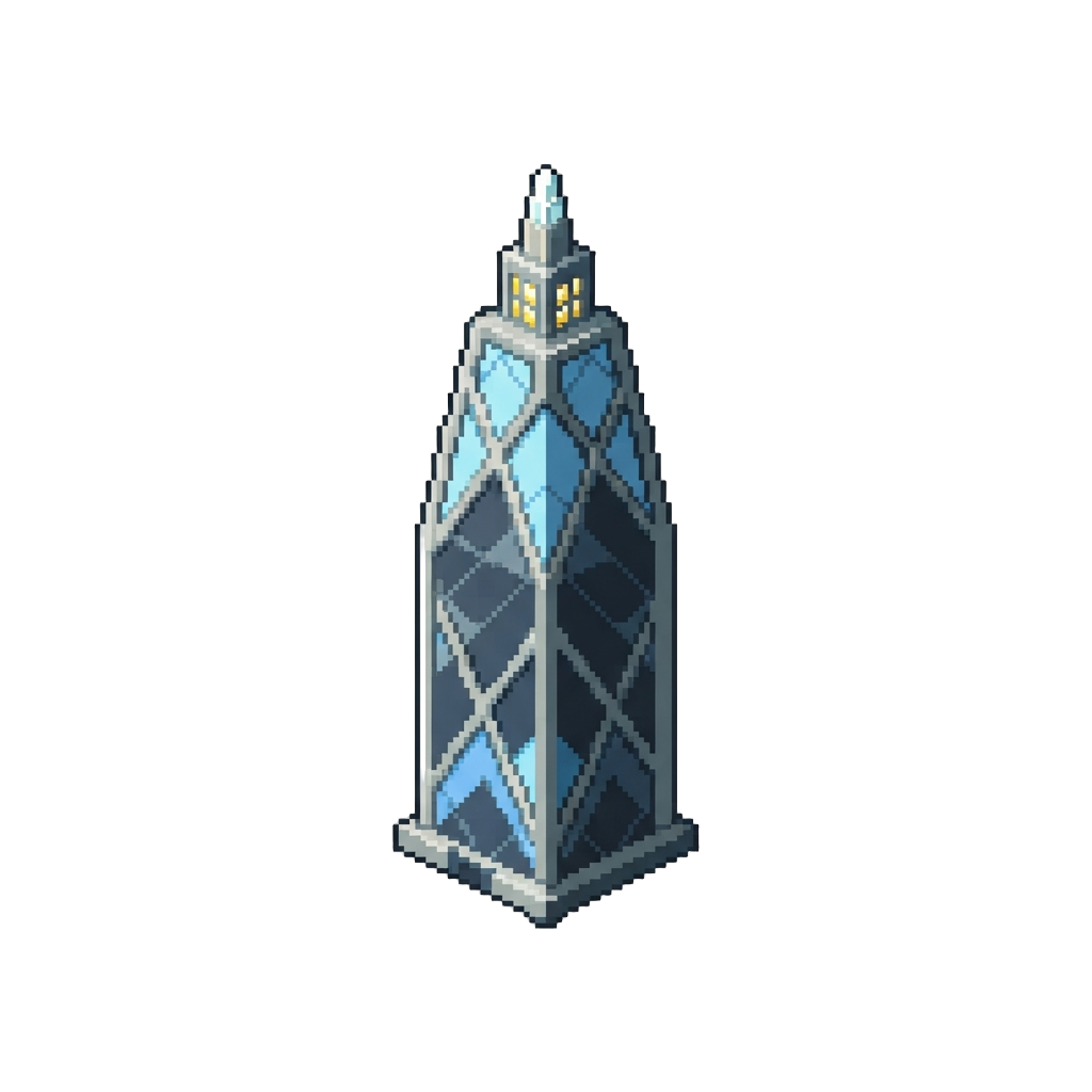 A Sleek Diamond-and-glass Mega Tower