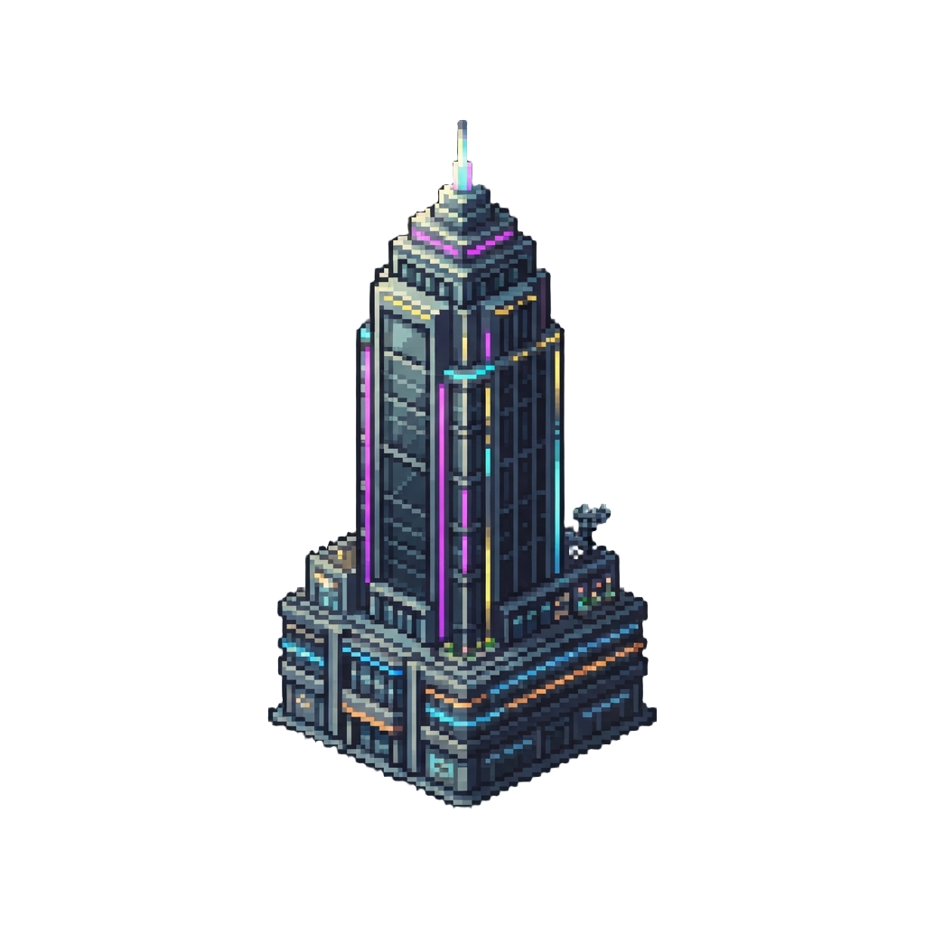 A Neon Cyberpunk Luxury High-rise