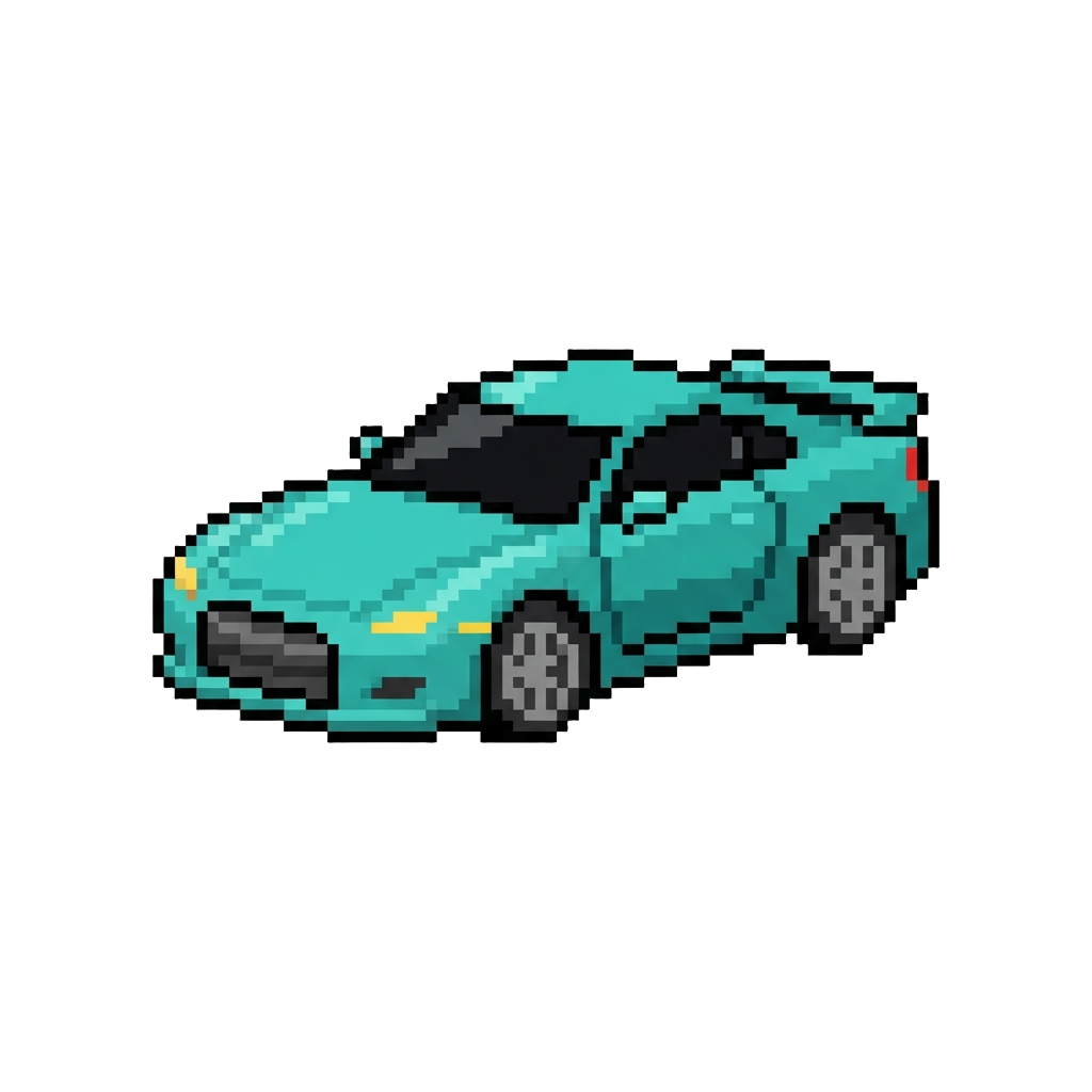 The Turquoise Spectre Sports Car
