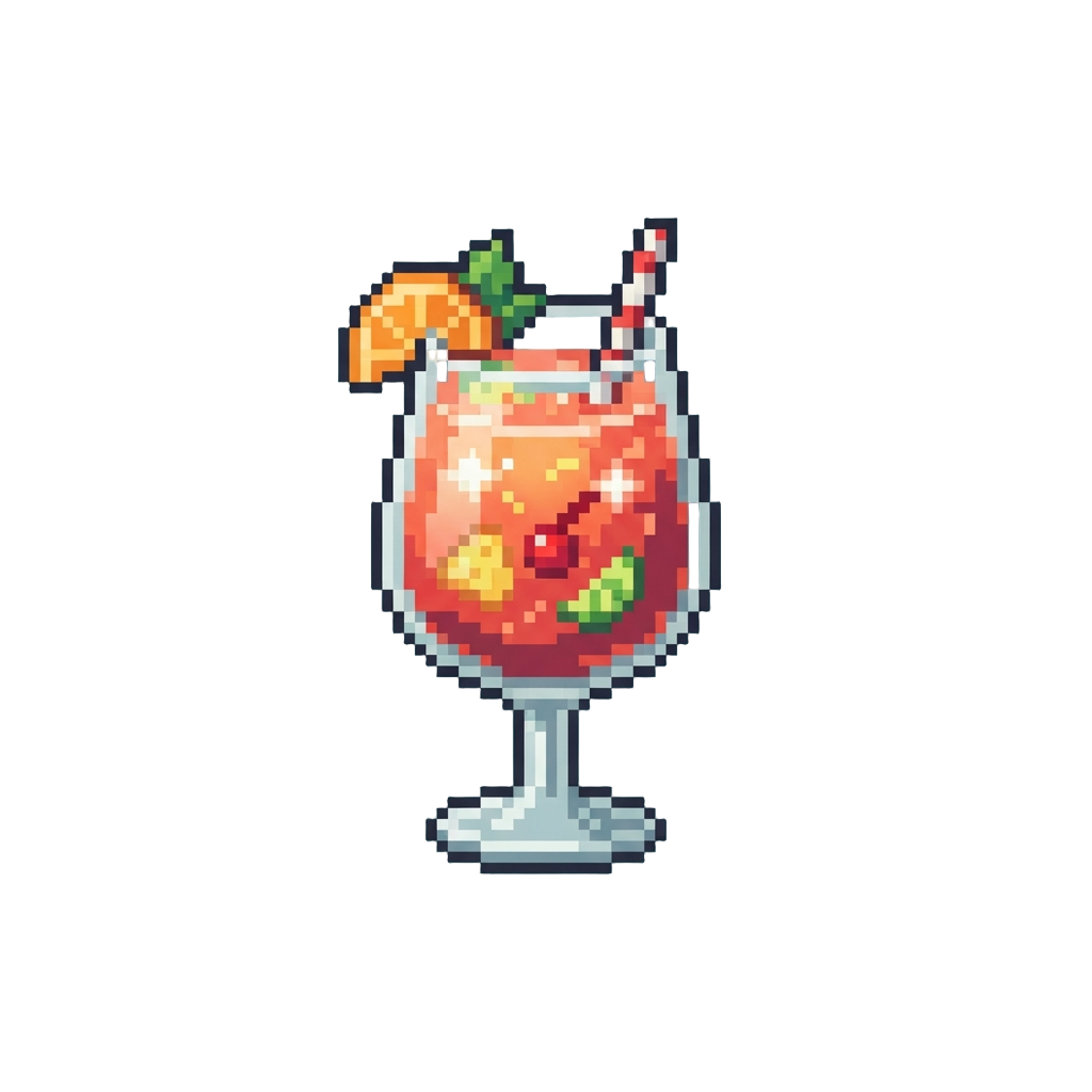 A Glass of Sparkling Tropical Fruit Punch