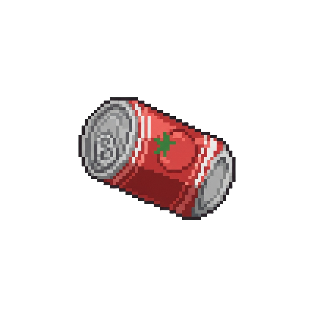 A Tipped-over Miniature Tomato Juice Can