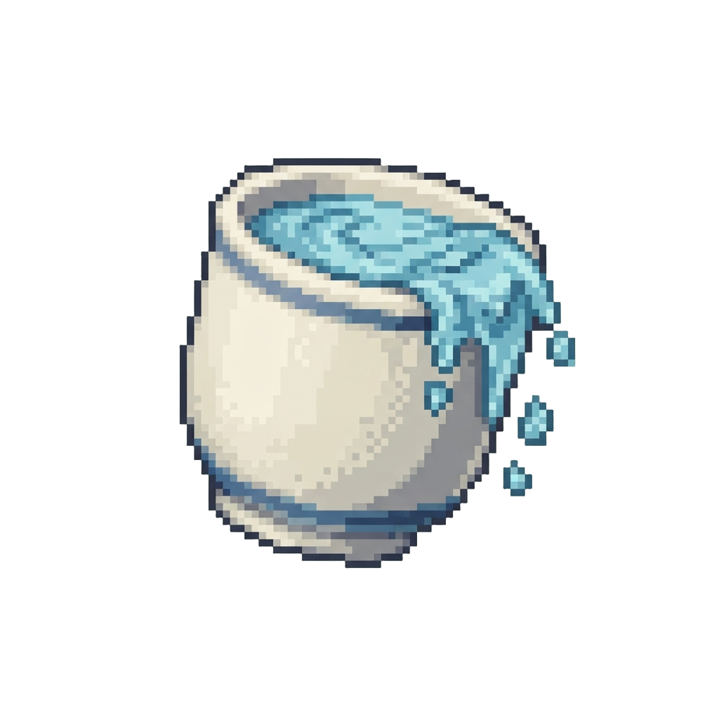 A Wobbling Cup of Water Spilling Over the Edges