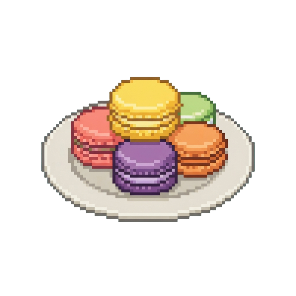 A Plate of Fine Artisanal Tropical Macarons