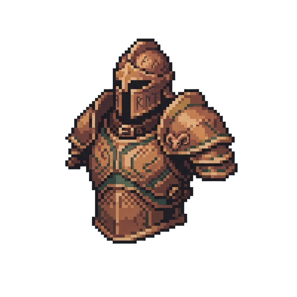 Bronze Rune-carved Battle Armor Echoing @image1's Distinctive Style