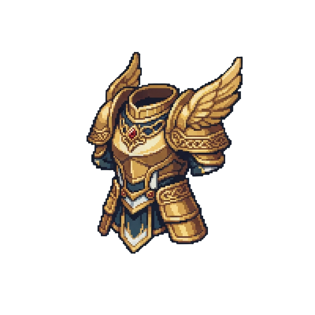 Golden Wing-adorned Divine Asgardian Plate Armor Fused with @image1's Signature Outfit Details