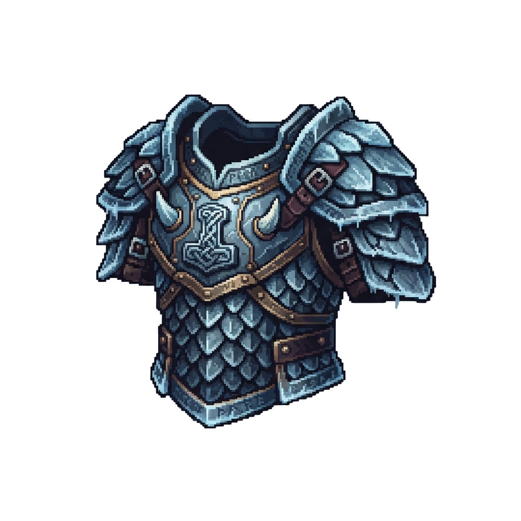Frost-giant Hunter Scaled Thor Armor Combined with @image1's Design Elements