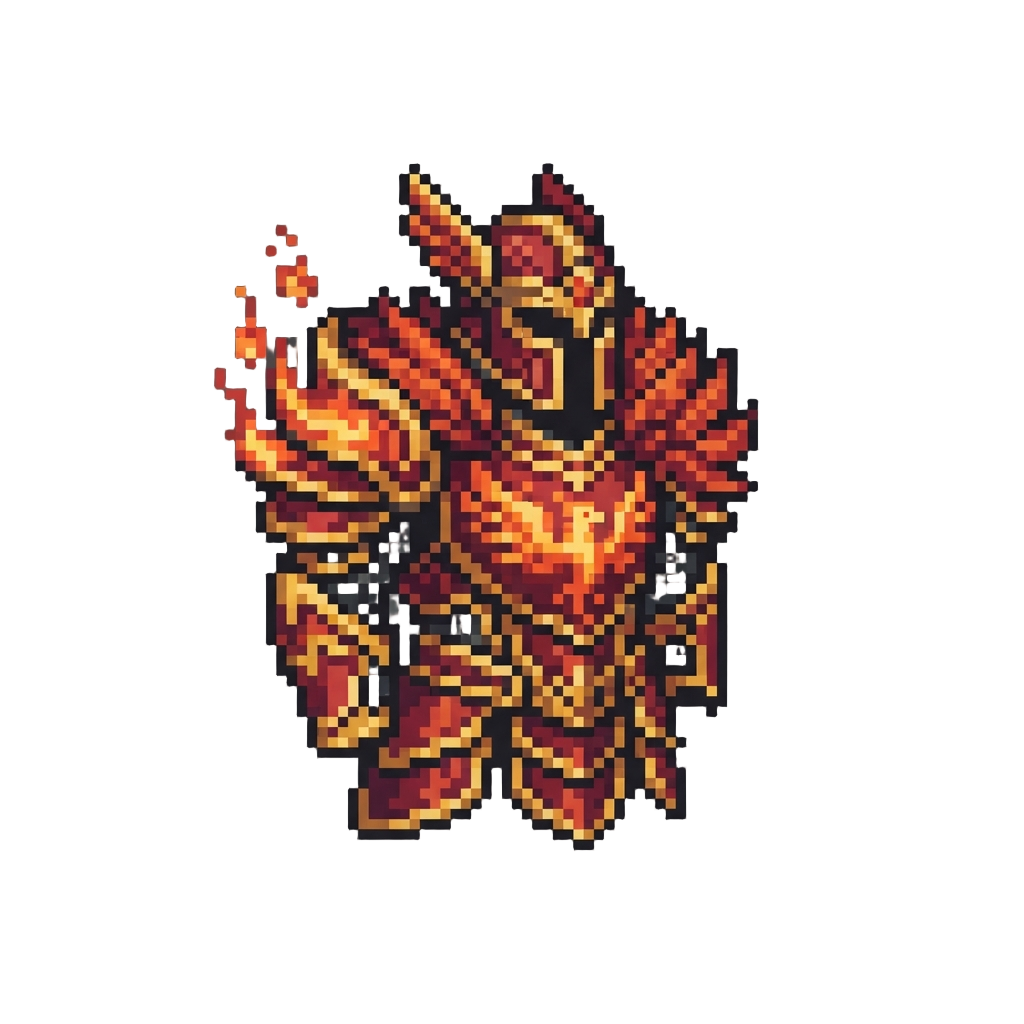 Phoenix-feathered Flame Thor Armor Fused with @image1's Original Costume