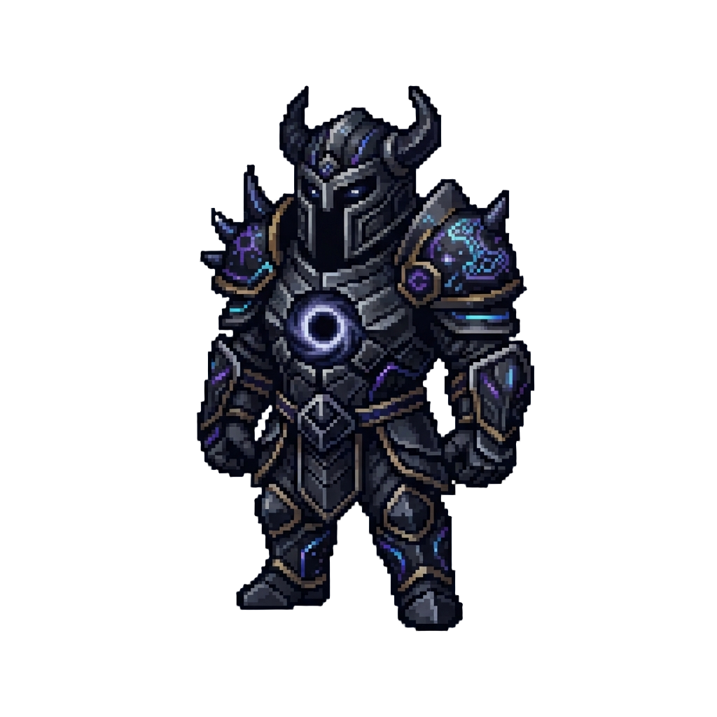 Singularity Black-hole Thor Armor Adapted to @image1's Visual Features