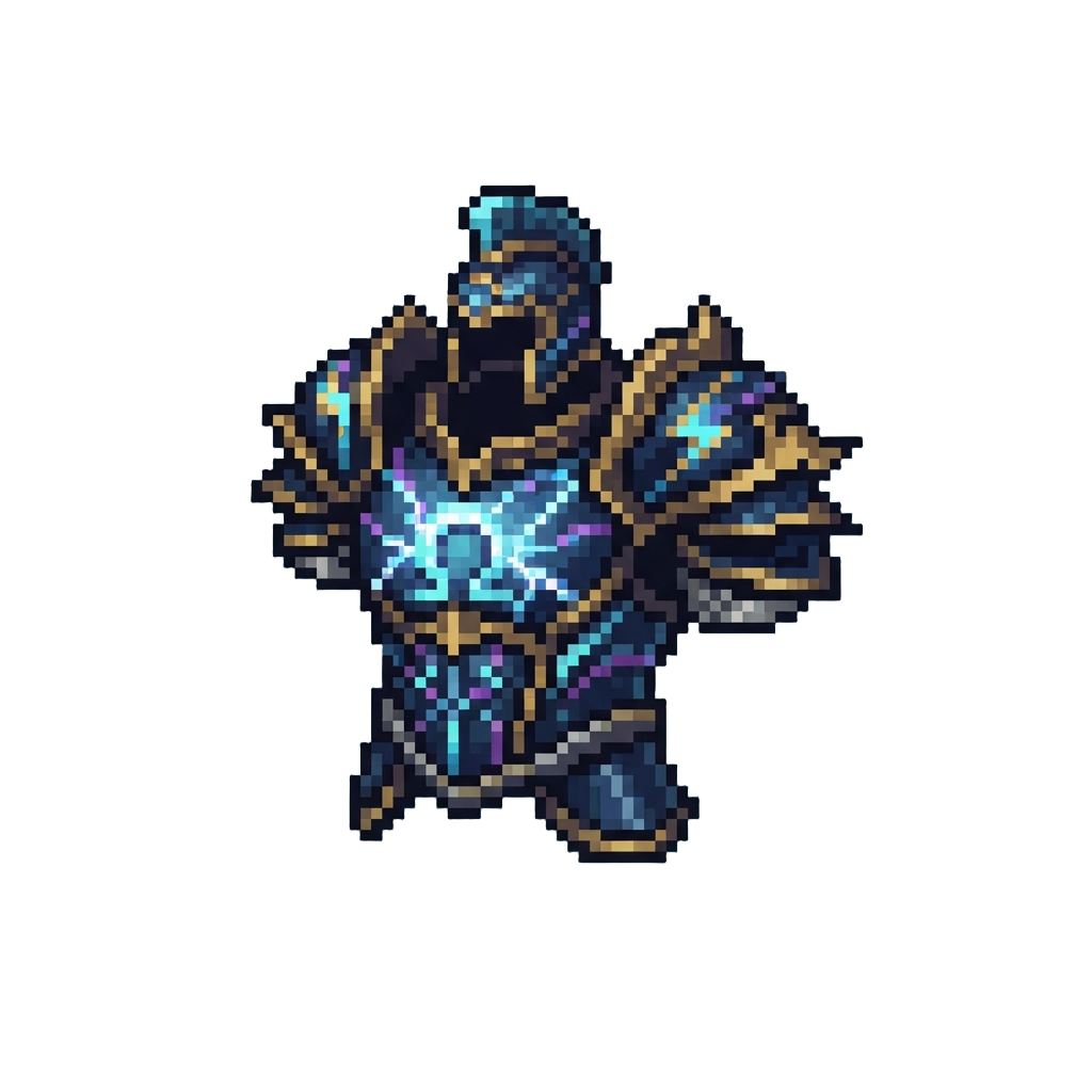 Omega Cosmic Thunder-god Armor Hybridized with @image1's Iconic Look