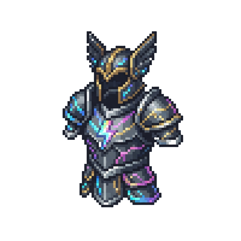 Prismatic Aurora Lightning Thor Armor Highlighting @image1's Character Traits