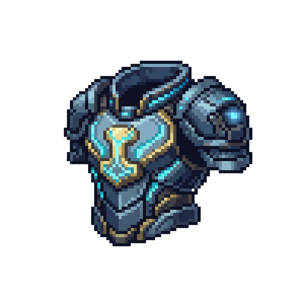 Hyper-tech Metallic Cyberpunk Thor Armor Adapted to @image1's Signature Look