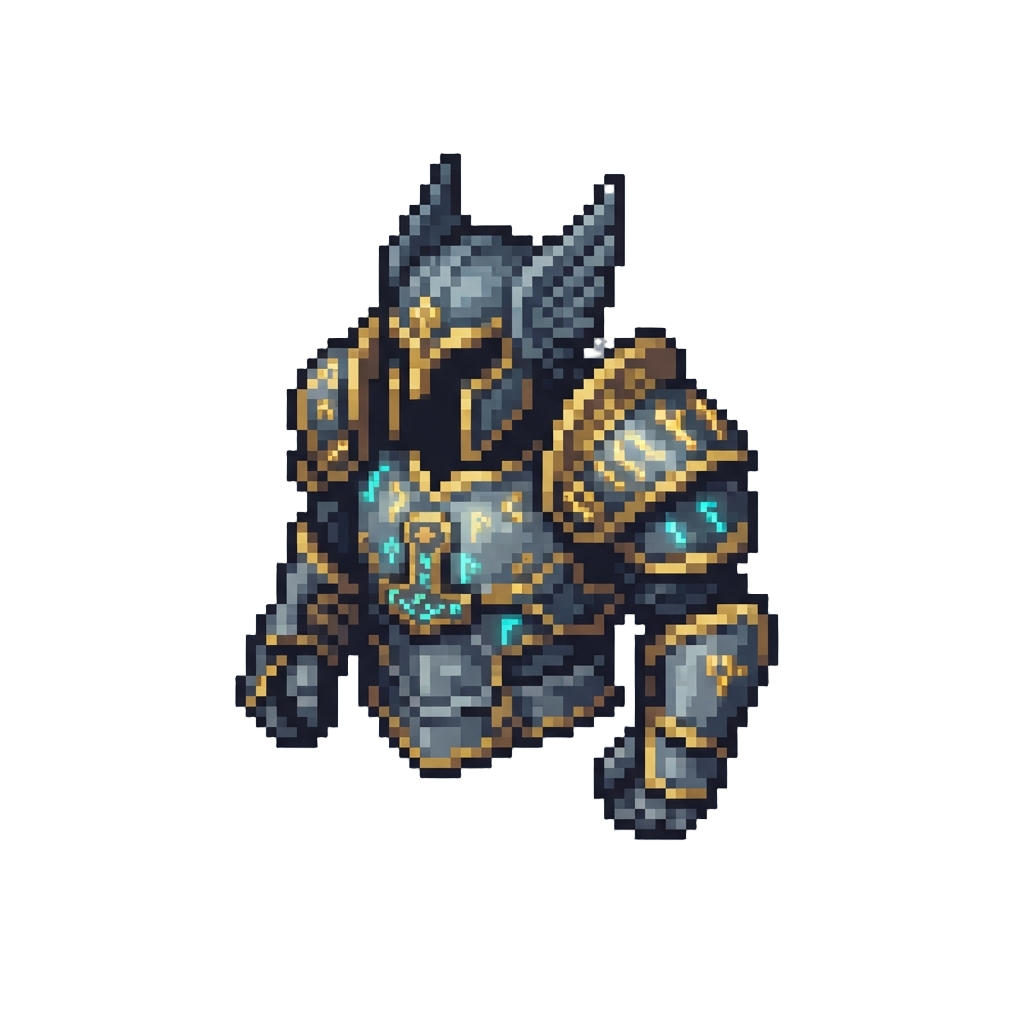 Ancient Elder-runic Guardian Thor Armor Tailored to @image1's Visual Design