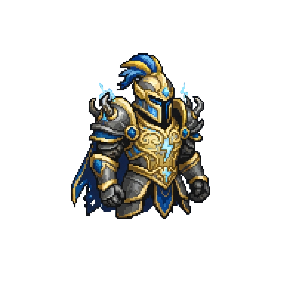 Sky-temple Storm-lord Armor Tailored to @image1's Iconic Silhouette