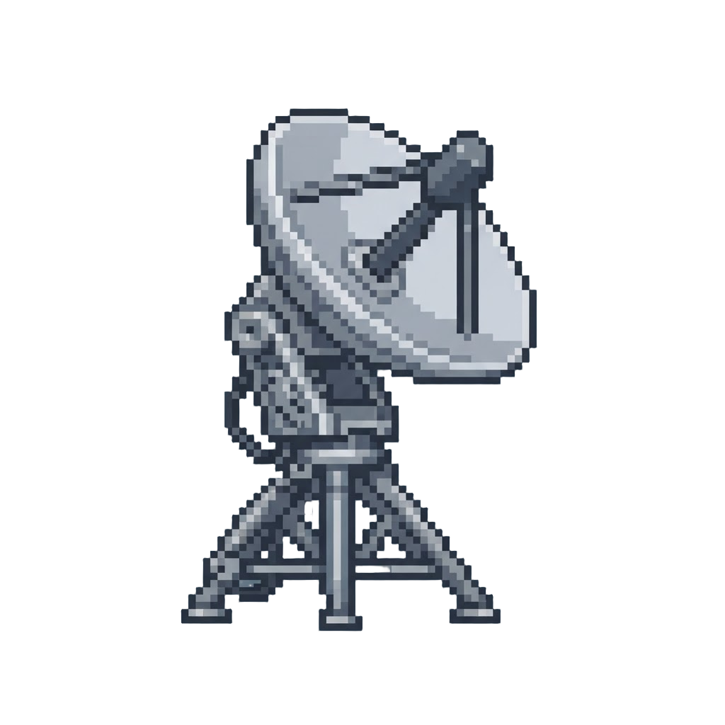 A Satellite Dish Pointing Into Deep Space